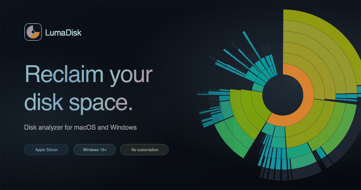 LumaDisk — Disk Analyzer & Space Visualizer for Mac and Windows